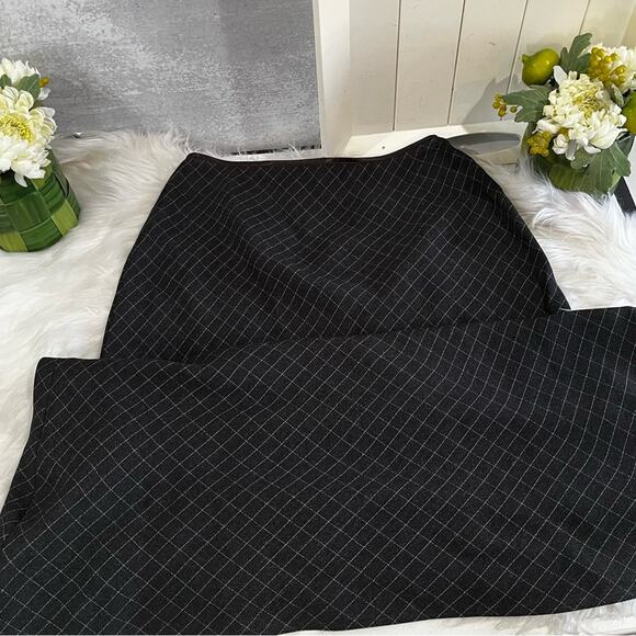 NEW Willi Smith Vintage 90s Windowpane Plaid Two Tone Longline Maxi Skirt 8 NWOT - Picture 11 of 16